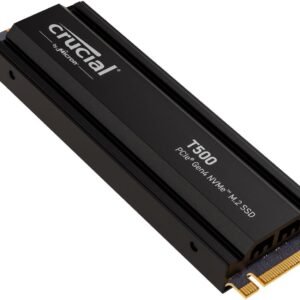 Crucial T500 1TB/2TB – SSD NVMe M.2 Gen4 avec Dissipateur, Jusqu'à 7300MB/s pour PC, Console et Laptop Gaming