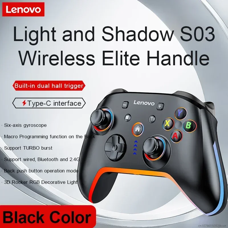 Manette Officielle Lenovo S03 Sans fil pour Switch/PC Windows/Mobile Android & iOS/Android TV – Image 8